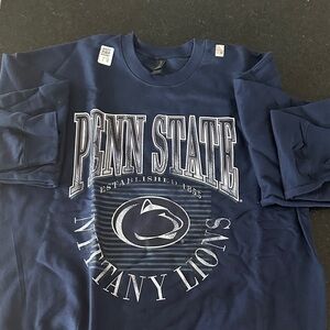 Men's Penn State 90s retro logo sweatshirt no hood.Brand New.WE ARE! Size Large.